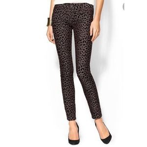 Free People Velvet Leopard skinny jeans